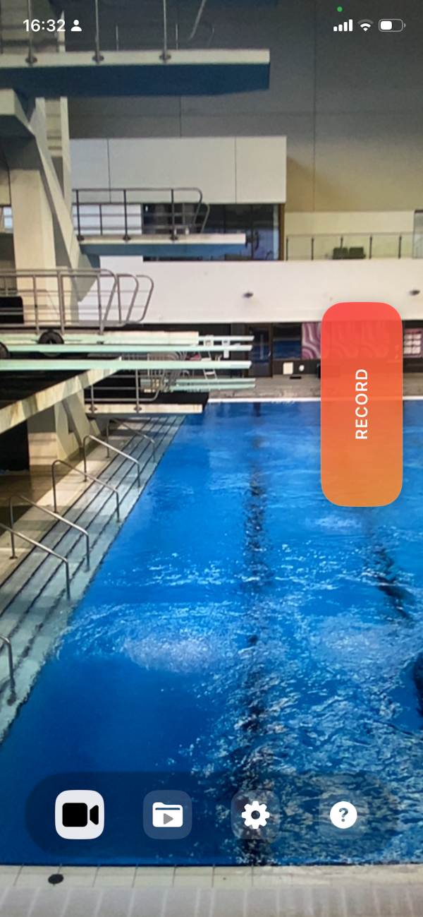 Diving Assist App - Video Capture View